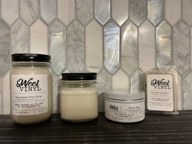 Holiday Soy Wax Candle Mini Mason Jar- 8oz