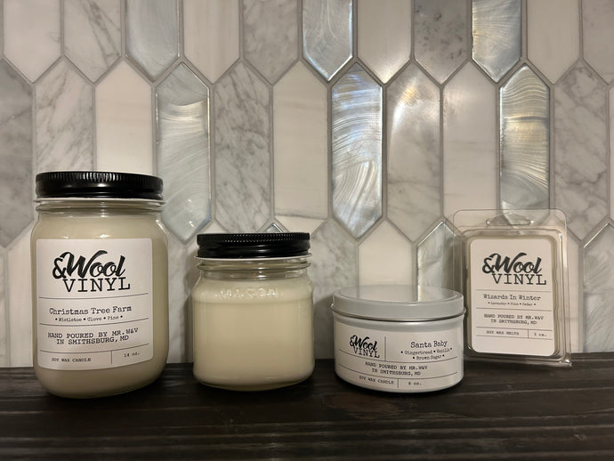 Holiday Soy Wax Candle Mini Mason Jar- 8oz