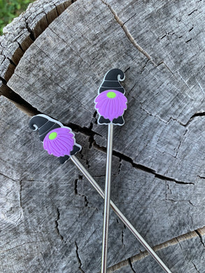 Gnome- Black & Purple Stitch Stoppers