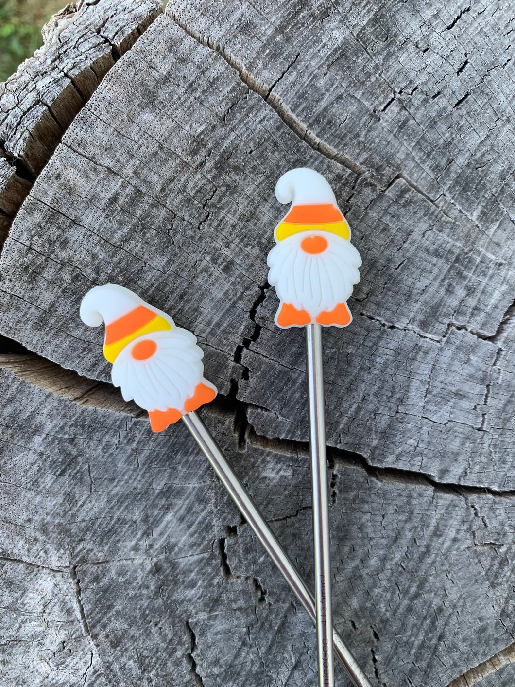 **Candy Corn Gnome Stitch Stoppers