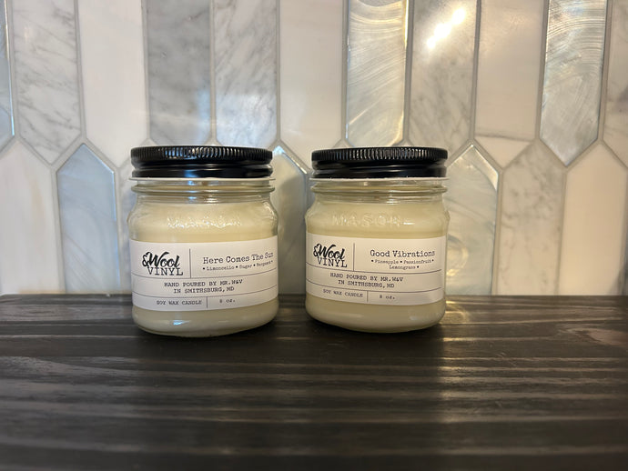 Soy Wax Candle Mini Mason Jar- 8oz