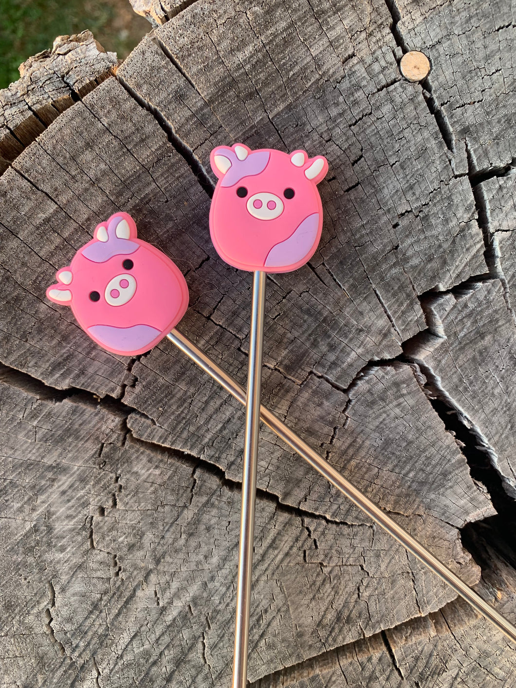 Squishmallow Cow Stitch Stoppers- Pink